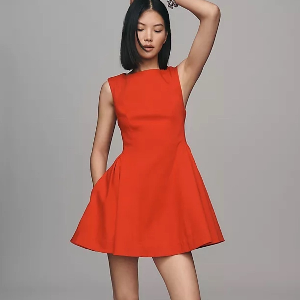 NEW Anthropologie Maeve Sleeveless Back-Cutout A-Line Mini Dress 4